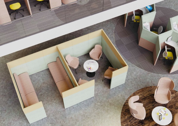 Acoustic Pods viewed from above | Solutions 4 Office